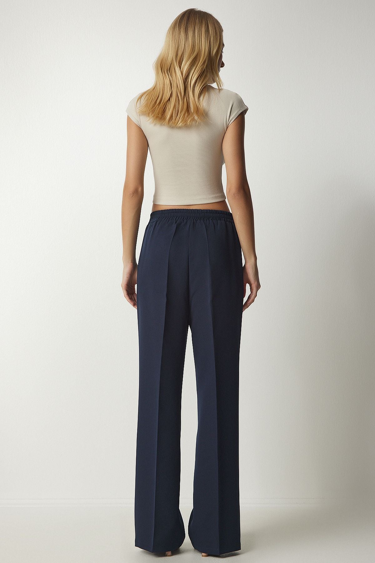 Lacivert Pilili Eşofman Pantolon DW00003