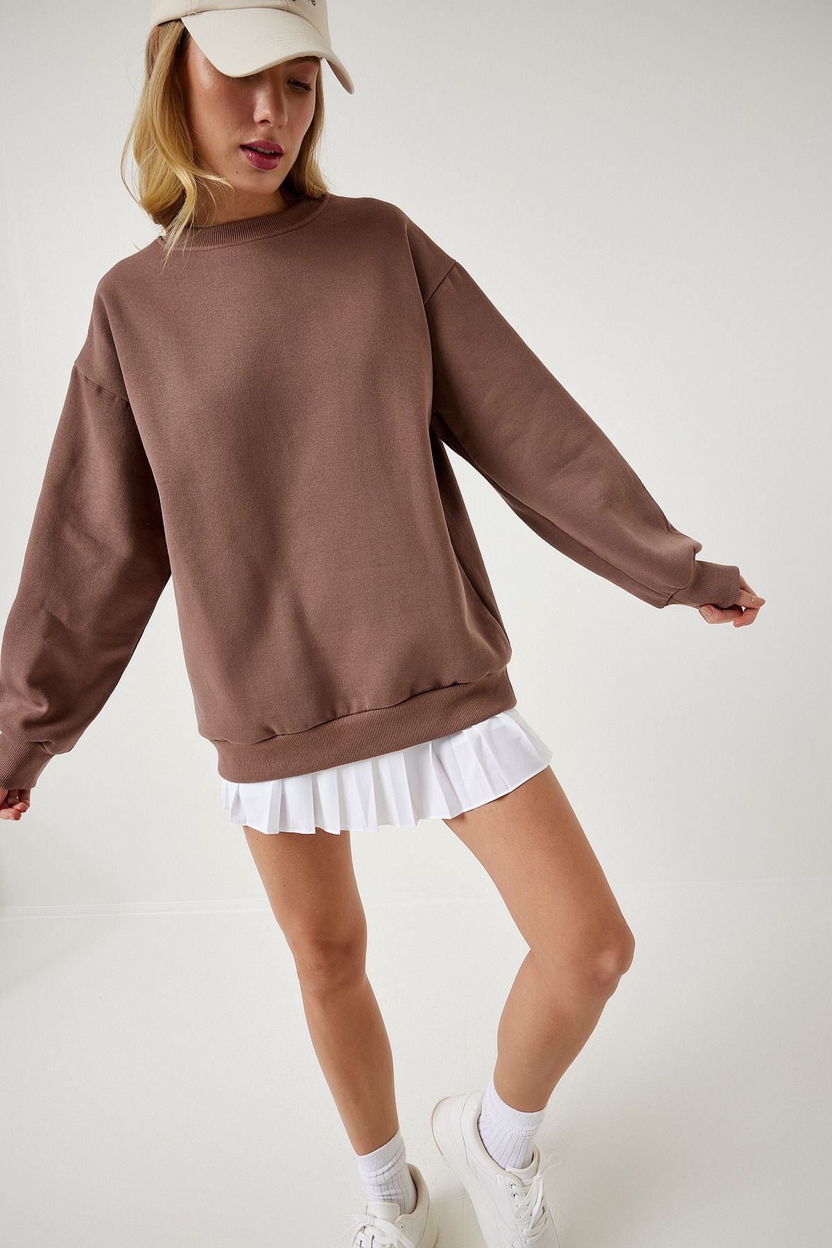 Vizon Şardonlu Basic Sweatshirt OW00001