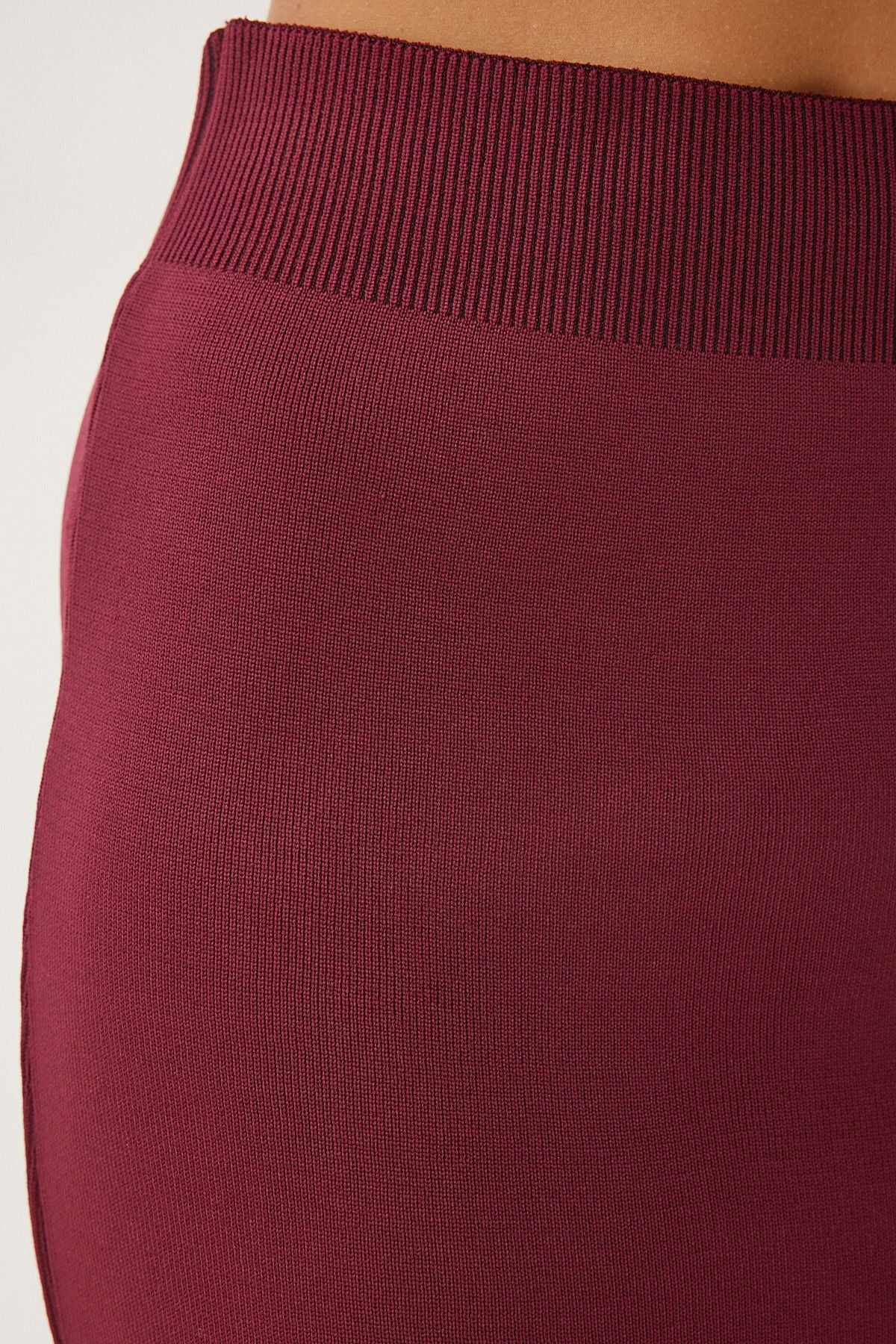 Bordo Triko Yelek Etek Takım FN03396