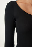 Siyah Beyaz V Yaka 2'li Paket Örme Bluz GT00058