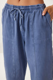 İndigo Mavi Capri Rahat Gabardin Pantolon GP00019