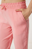 Pembe Yazlık Modal Şalvar Pantolon WF00156