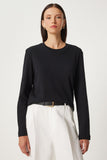 Siyah Pamuklu Basic Örme Bluz NJ00155