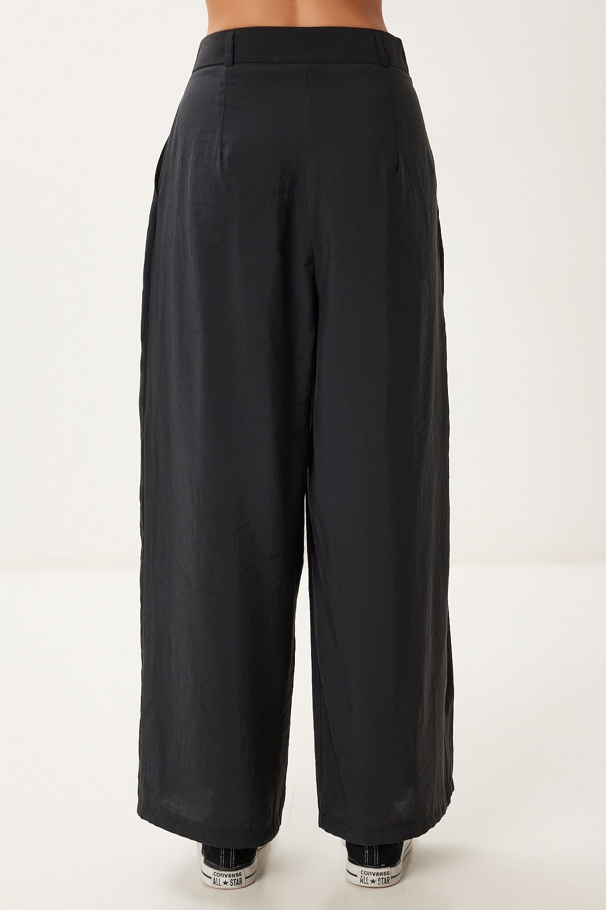 Siyah Modal Palazzo Pantolon BV00156