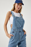 Açık Mavi Geniş Cepli Denim Bahçıvan Tulum RV00162