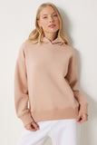 Bisküvi Kapüşonlu Şardonlu Sweatshirt OW00050