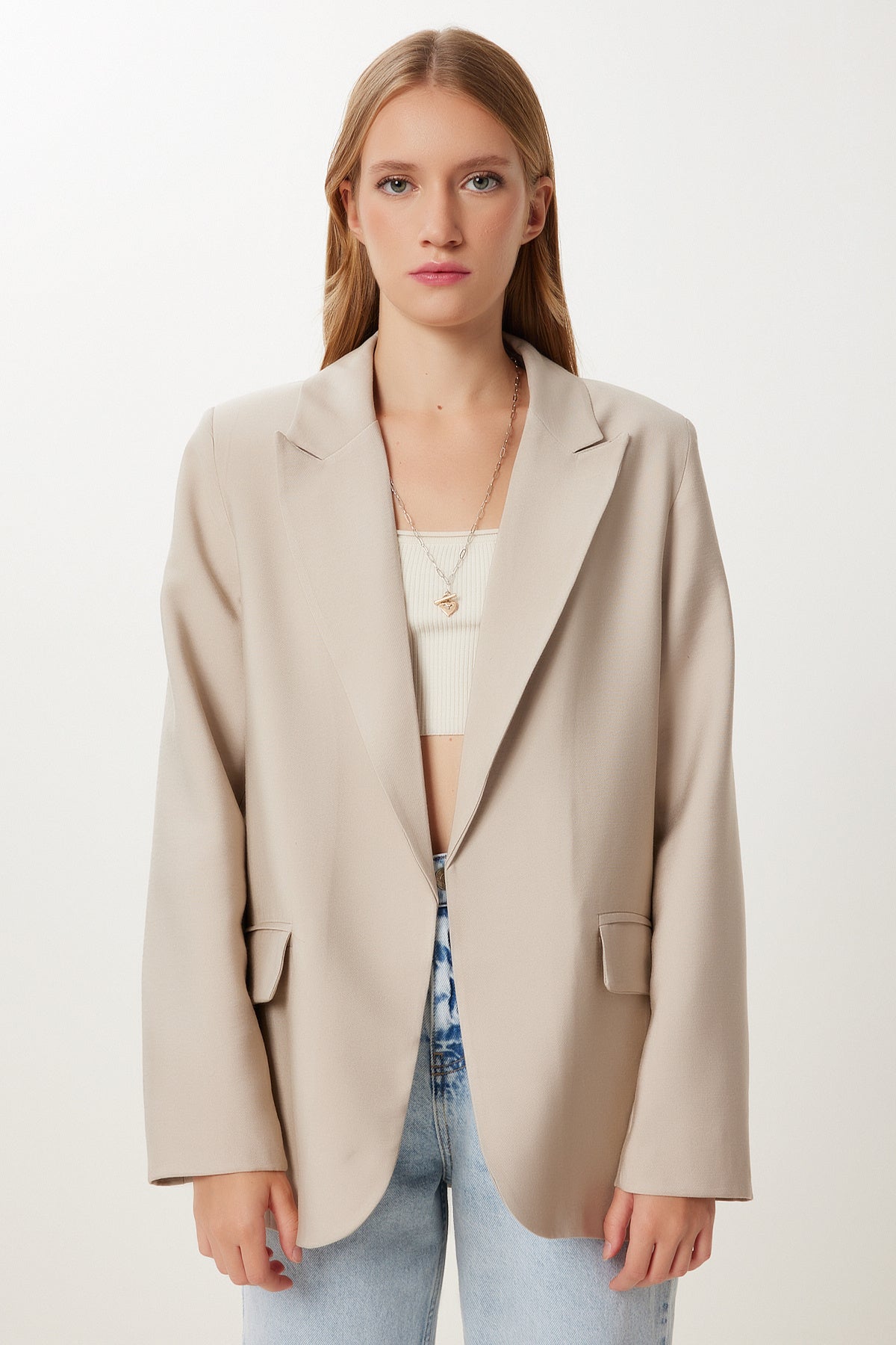 Taş Vatkalı Şal Yaka Blazer Ceket KT00022
