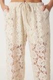 Krem Dantel Transparan Bol Pantolon UL00051