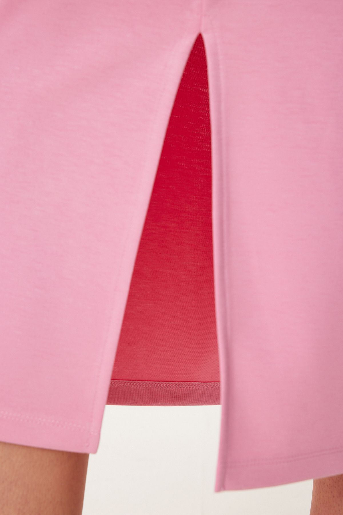 Pembe Askılı Basic Esnek Modal Elbise BV00150