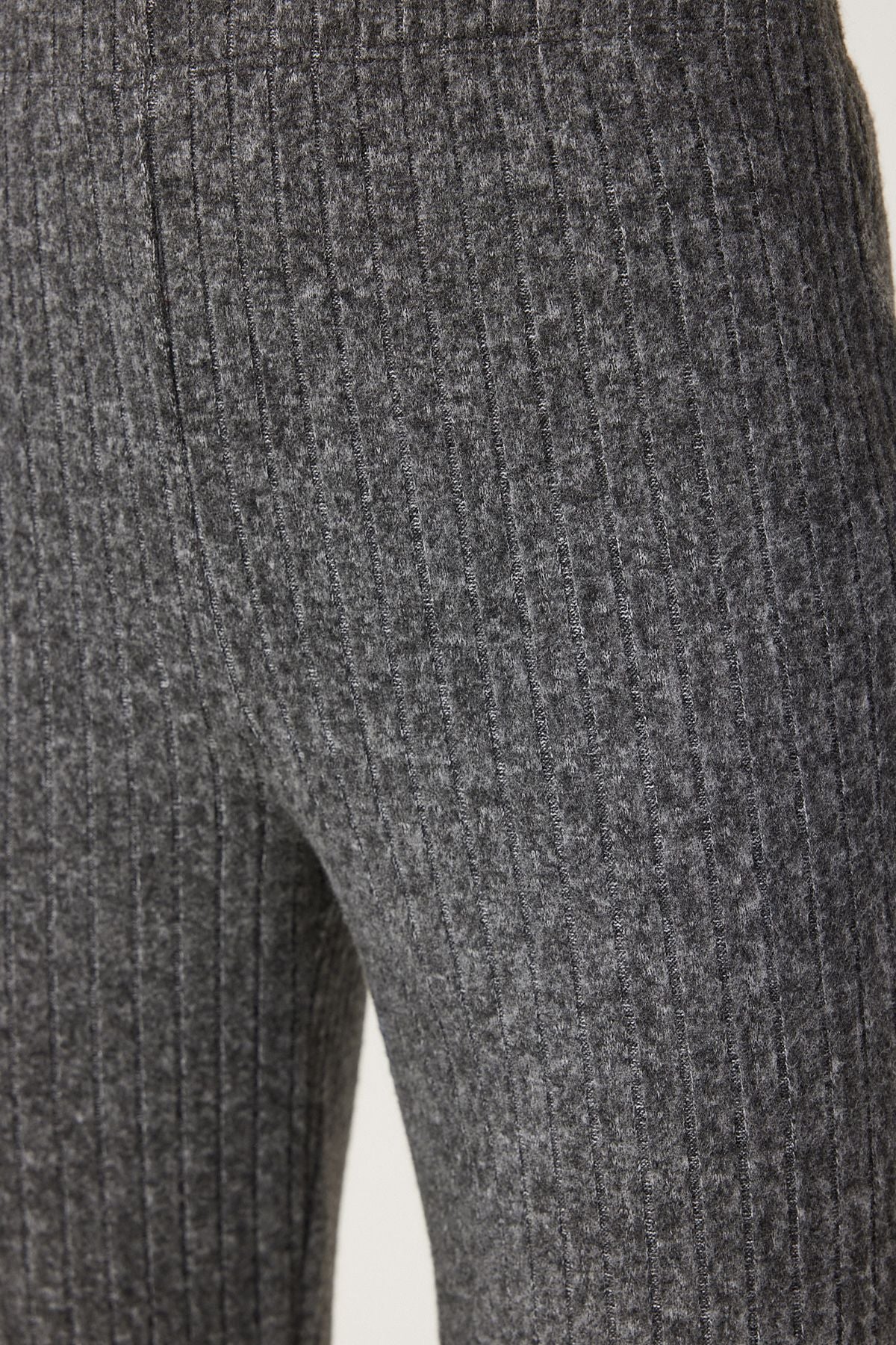 Antrasit Rahat Fitilli Örme Bluz Pantolon Takım RG00047
