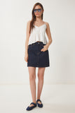 Koyu Mavi Mini Denim Etek OK00065