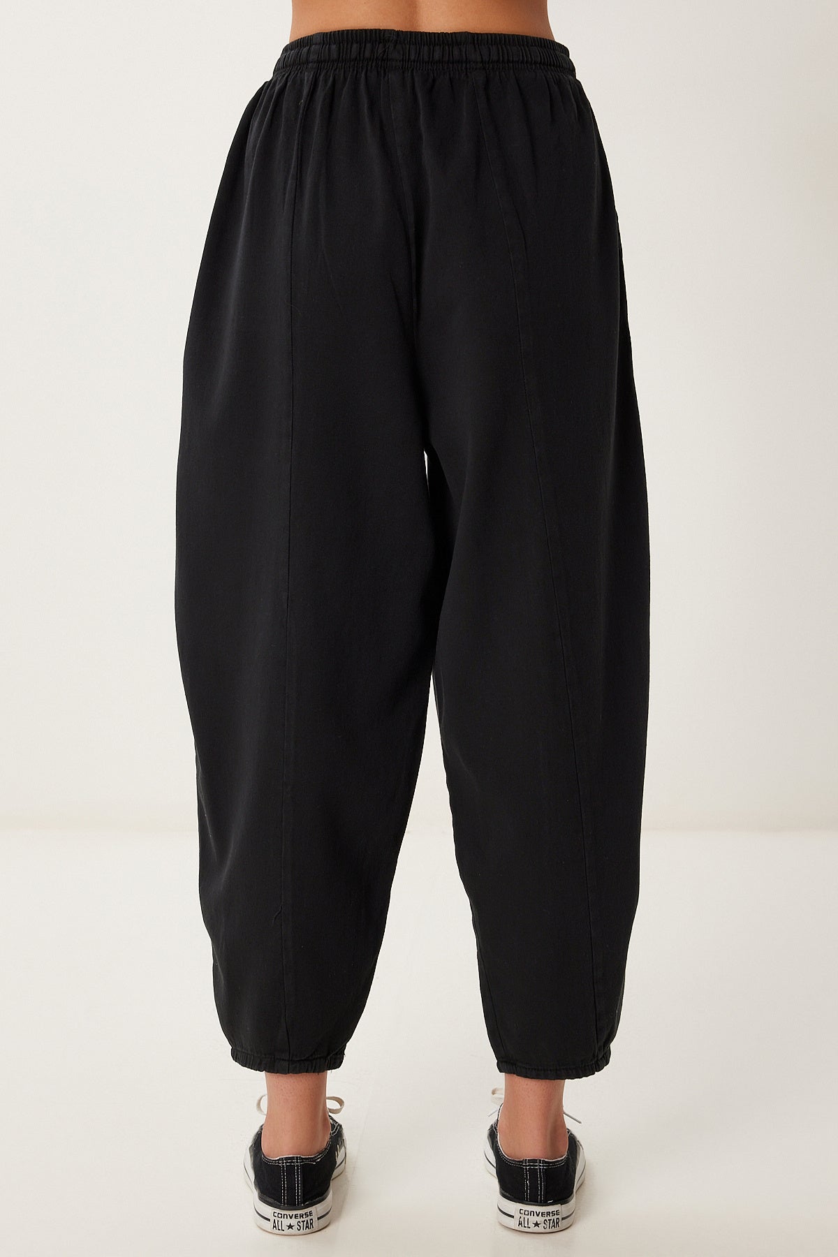 Siyah Cepli Gabardin Şalvar Pantolon MX00205