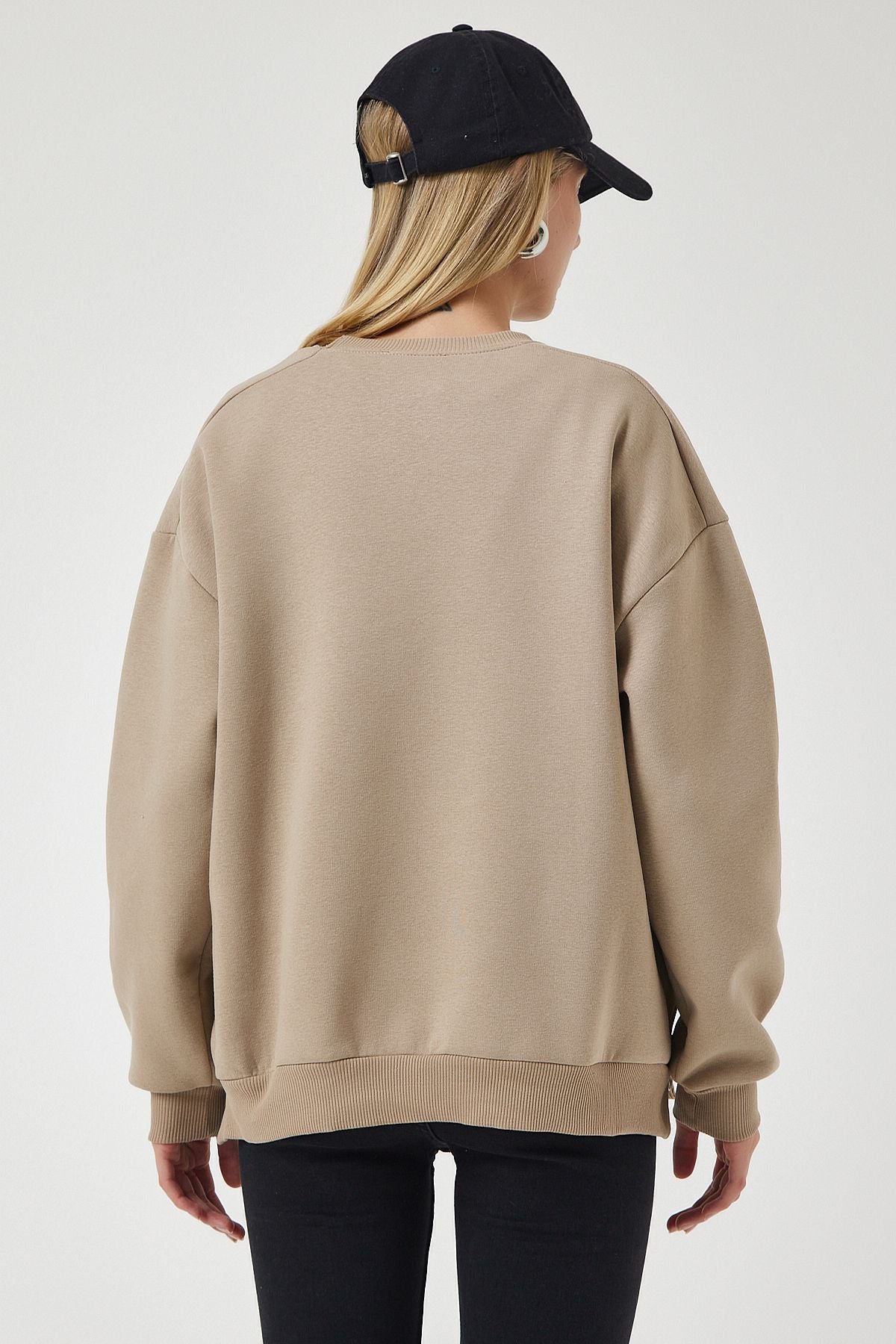 Vizon Fermuar Detaylı Şardonlu Örme Sweatshirt UB00148