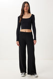 Siyah Fitilli Triko Pantolon Kİ00096