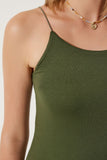 Haki İp Askılı Örme Body Bluz LD00018