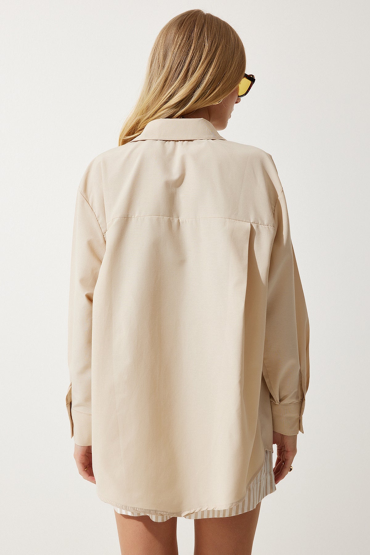 Latte Tek Cepli Boyfriend Poplin Gömlek CY00014
