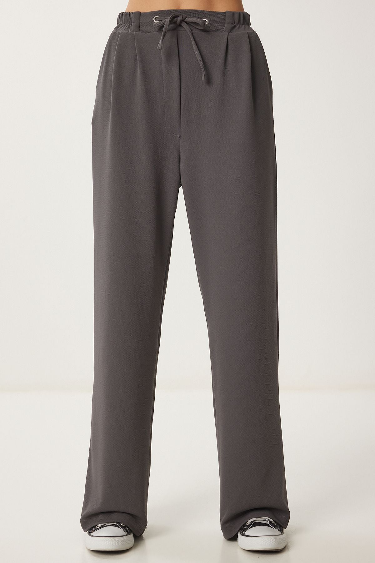 Füme Bol Paça Rahat Örme Pantolon RV00204