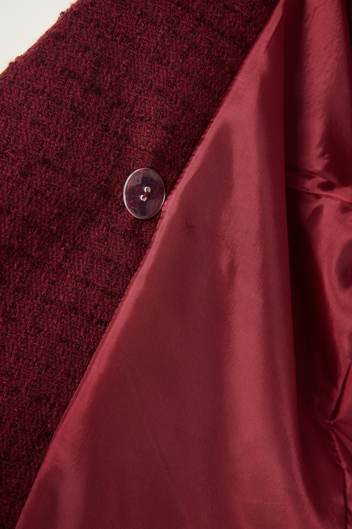 Bordo Kısa Kruvaze Tüvit Ceket WF00017