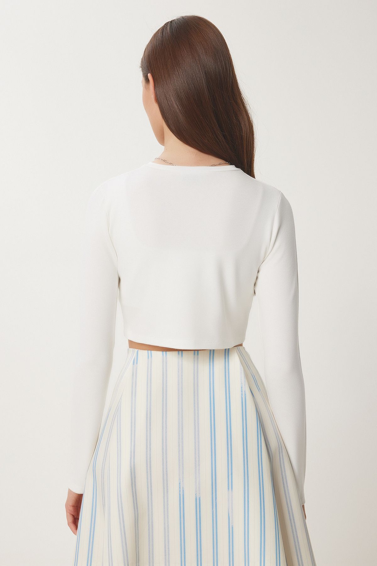 Kemik Çilek Örme Crop Bolero Hırka UB00384