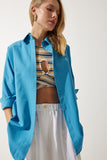 Mavi Oversize Uzun Basic Gömlek DD00842