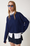 Lacivert Basic Triko Kazak PF00010