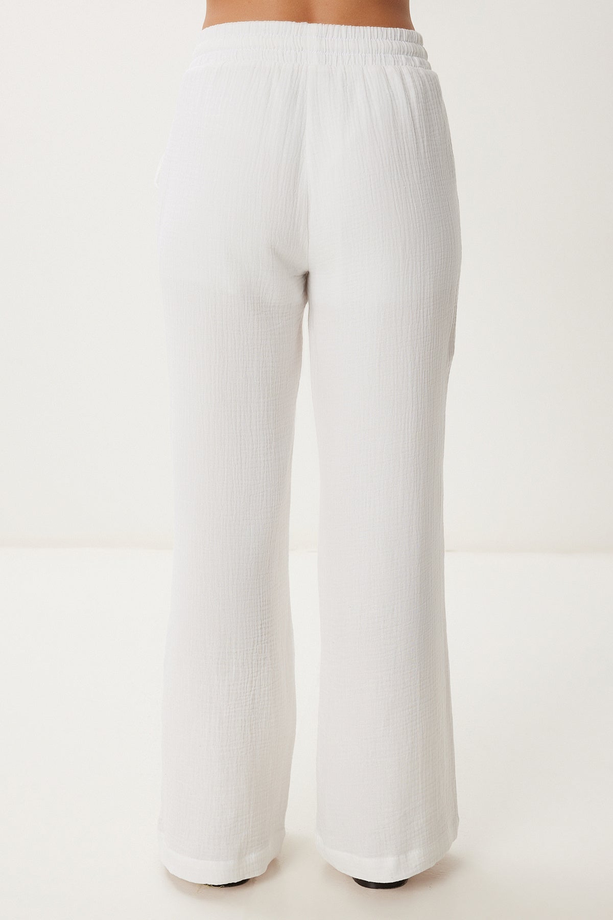 Ekru Müslin Bluz Pantolon Takım  FN03473