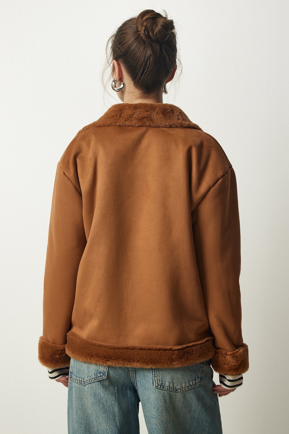 Taba Kürklü Nubuk Mont RV00155