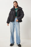 Siyah Oversize Şişme Mont RV00006