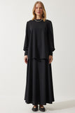 Siyah Tunik Etek Örme Takım DD01317