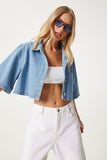 Mavi Cepli Crop Denim Ceket WF00083