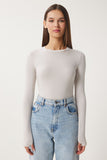 Taş Bisiklet Yaka Basic Örme Bluz CR00439