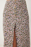 Haki Kemik Desenli Keten Crop Etek Takım FK00025