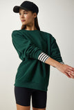 Zümrüt Yeşili Şardonlu Basic Sweatshirt OW00001