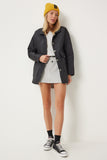 Siyah Cepli Oversize Kapitone Mont FO00001
