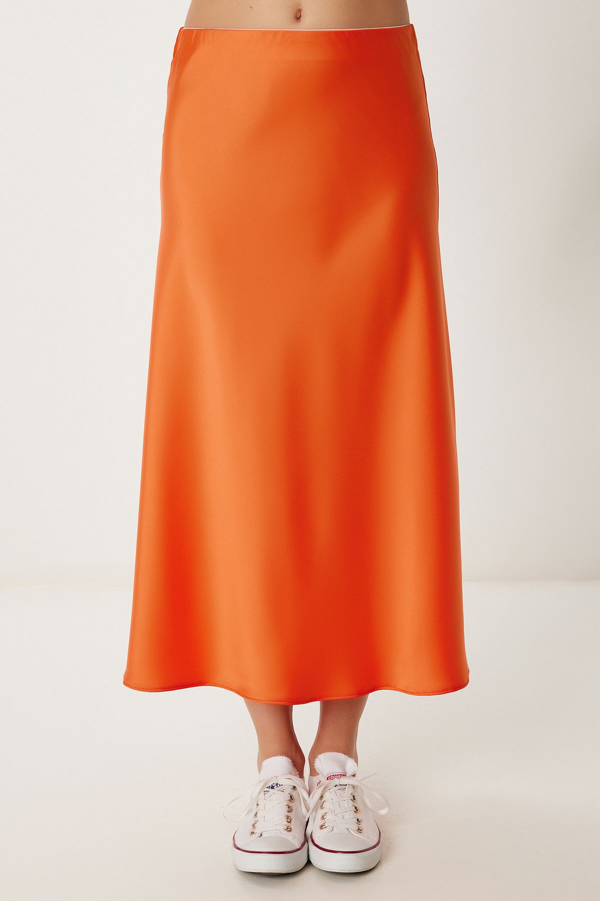 Oranj Midi Saten Etek DP00260