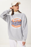 Gri Baskılı Şardonlu Sweatshirt DZ00003