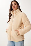 Latte Yumuşak Dokulu Peluş Mont DD01370