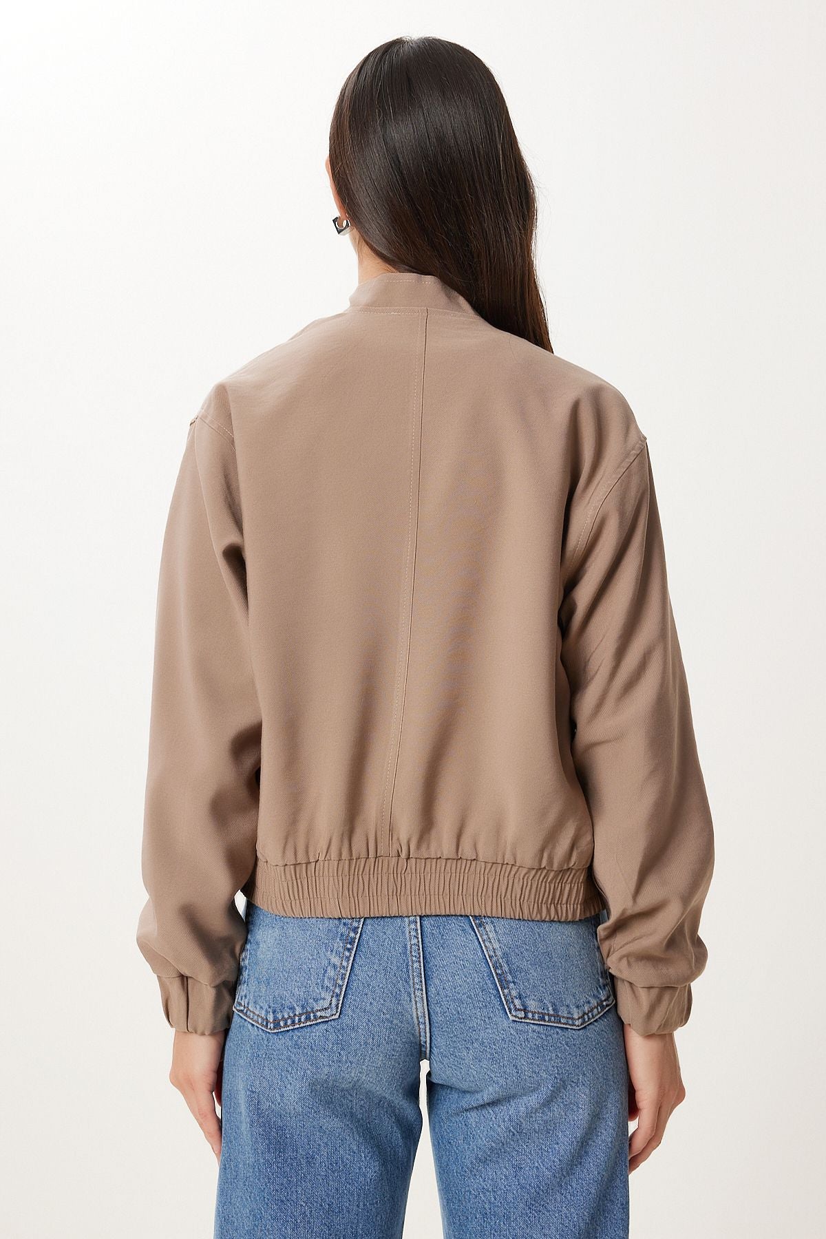 Vizon Kapaklı Cepli Gabardin Bomber Ceket MX00235