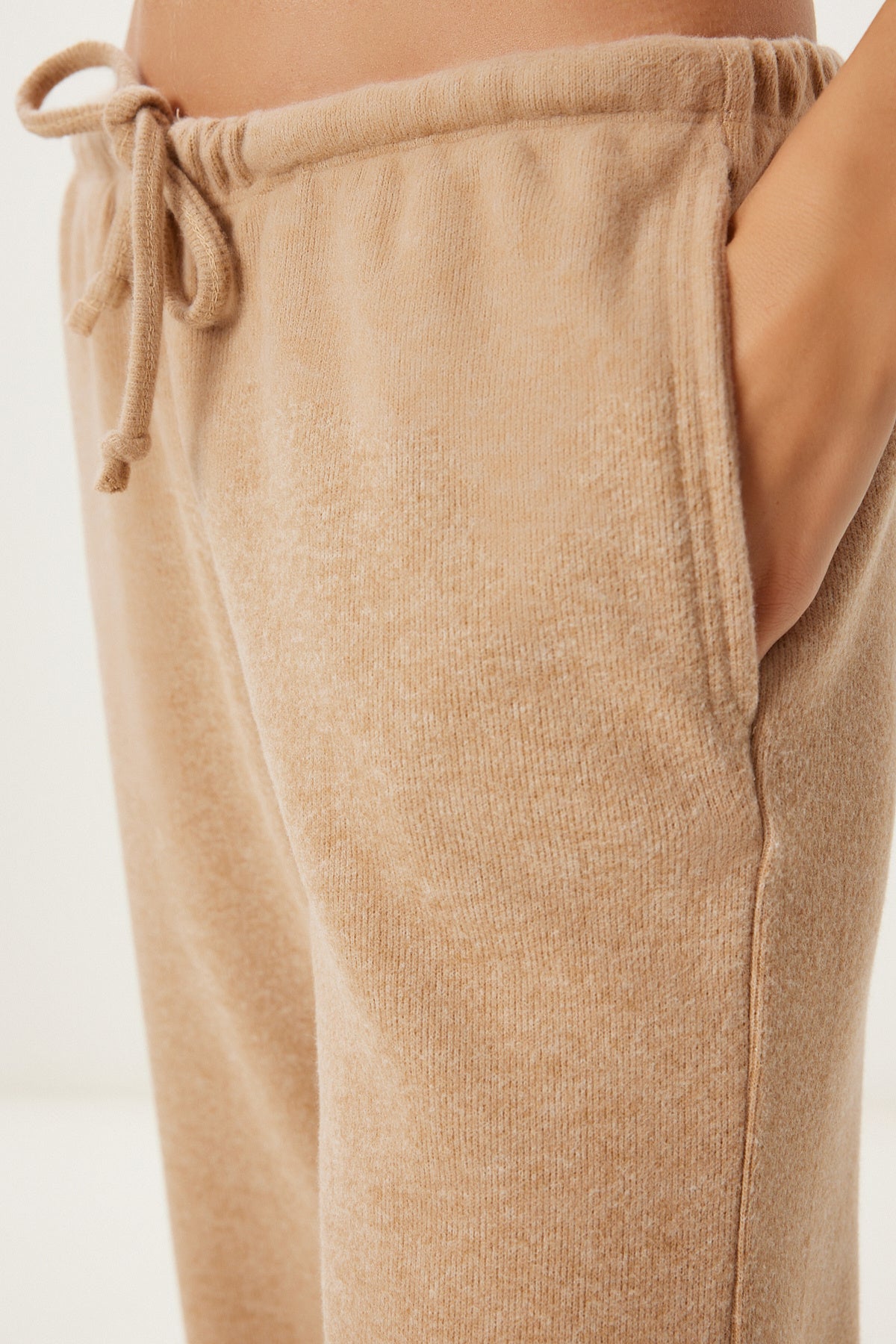 Camel Yumoş Bol Örme Pantolon UB00437