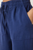 Kobalt Mavi Soluk Efektli Geniş Paça Denim Palazzo Pantolon MX00179