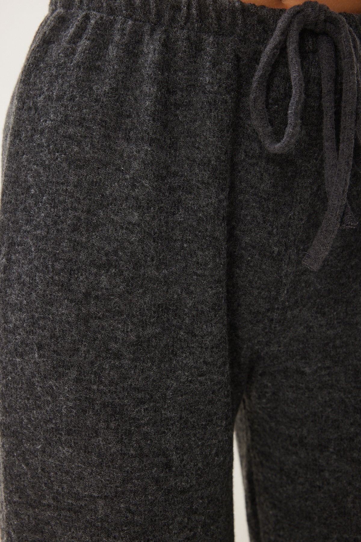 Antrasit Yumoş Bol Örme Pantolon UB00295