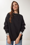 Siyah Şardonlu Basic Sweatshirt OW00001