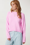 Şeker Pembe Basic Crop Triko Kazak Kİ00149