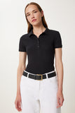Siyah Polo Yaka Örme T-Shirt FK00039