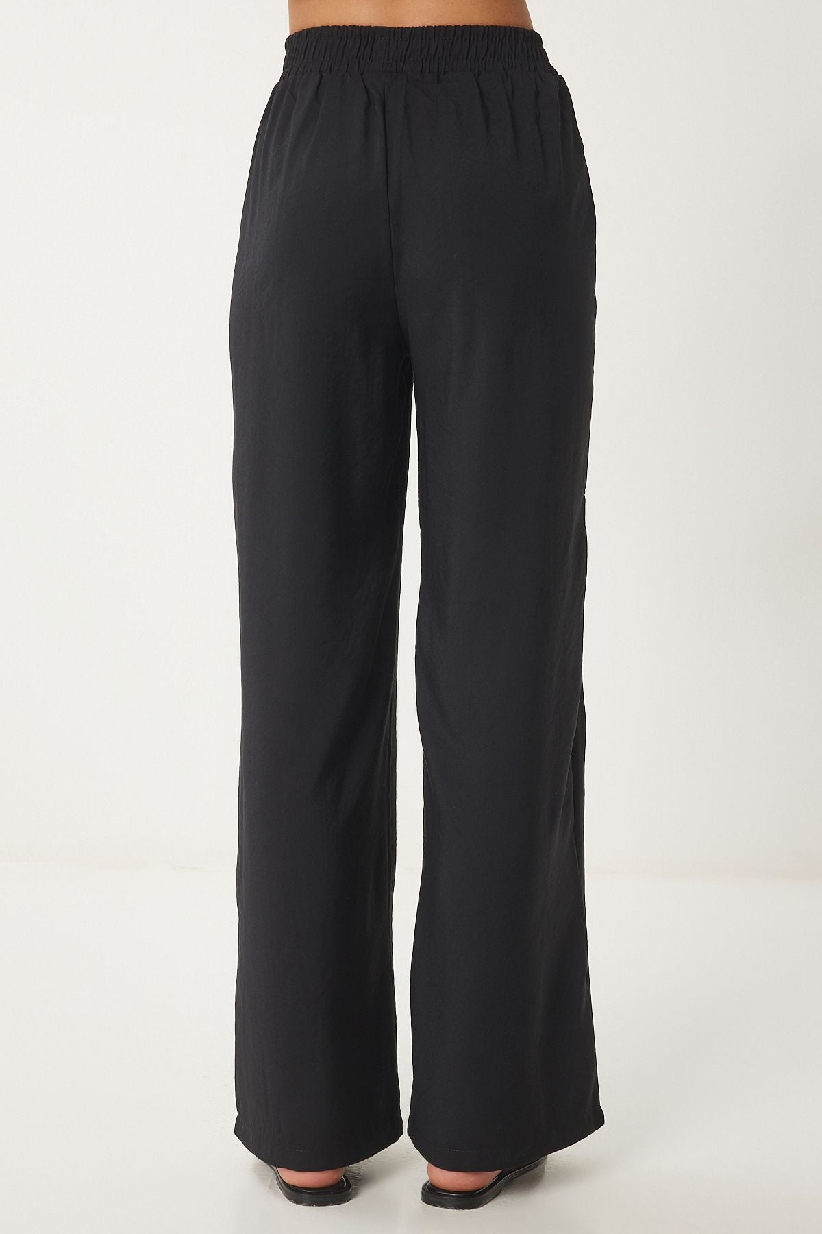 Siyah Askılı Dokuma Bluz Pantolon Takım MC00293