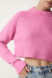 Pembe Bisiklet Yaka Crop Triko Kazak MC00240