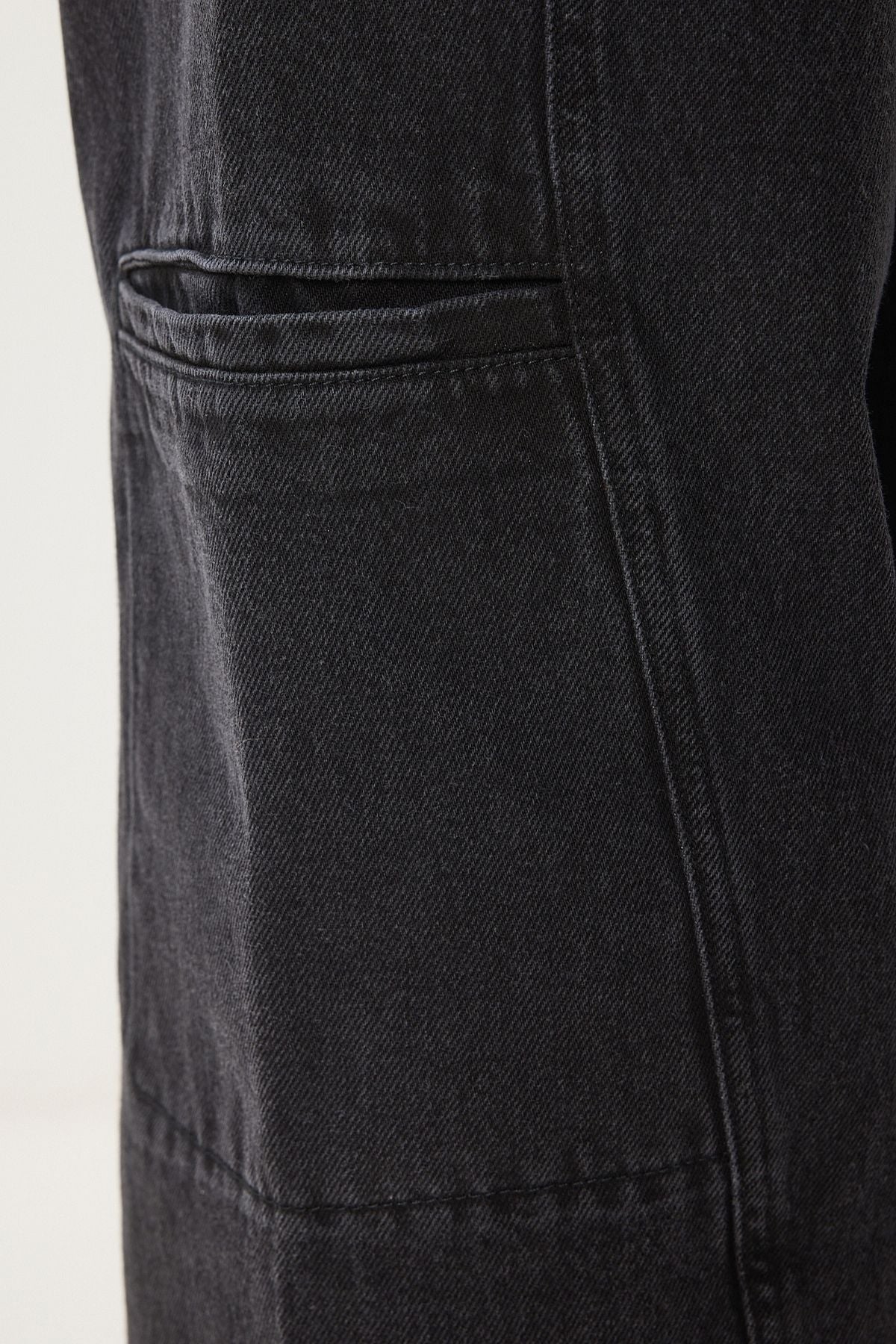Siyah Geniş Paça Kargo Jean FN03184