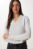 Taş V Yaka Crop Triko Kazak PF00040