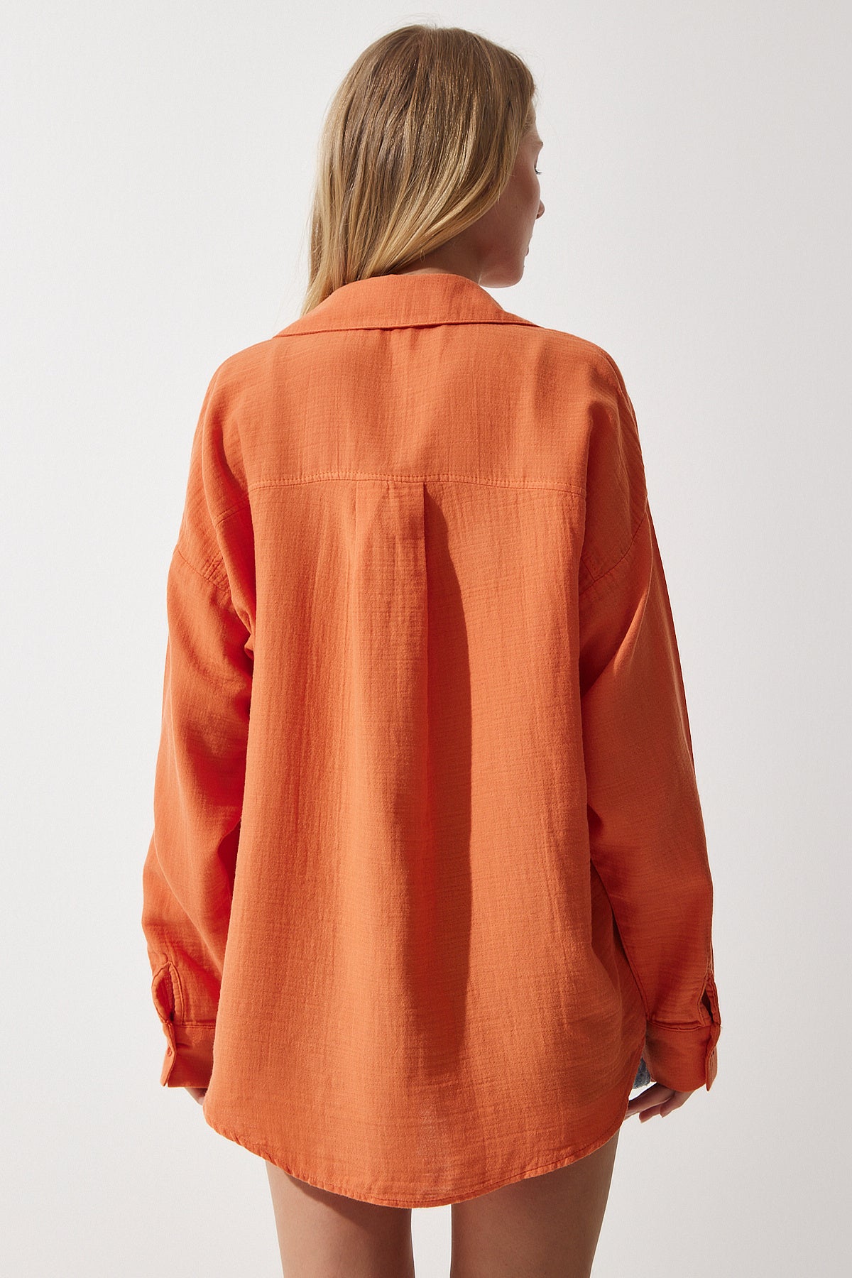 Oranj Cepli Oversize Müslin Gömlek MX00150