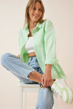 Açık Yeşil Oversize Uzun Basic Gömlek DD00842